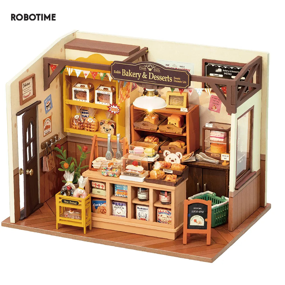 Robotime 3D Wooden Rolife Becka's Baking House DIY Miniature House