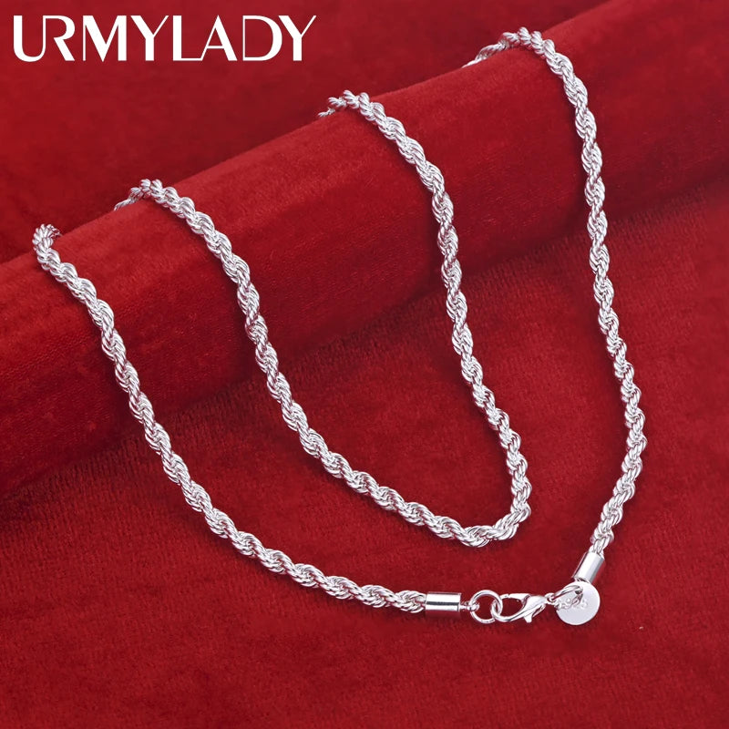 Silver Rope Necklace, 16-24 inches. Elevate Your Charm. Quality Unmatched.