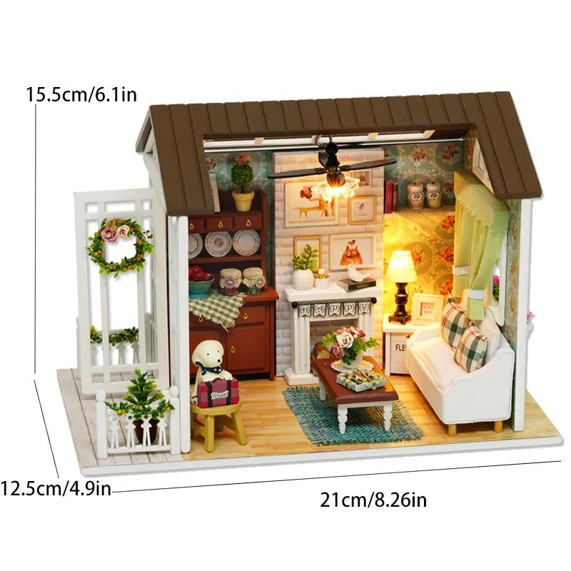 DIY 3D Puzzle: Doll House Building Assembly Toy for desk Decoration