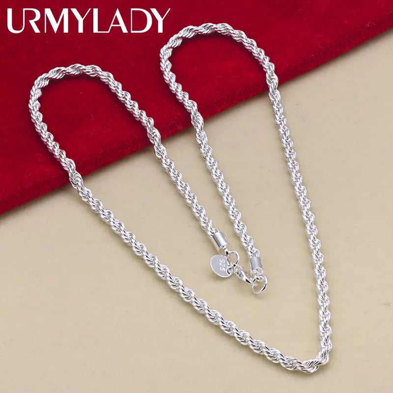 Silver Rope Necklace, 16-24 inches. Elevate Your Charm. Quality Unmatched.