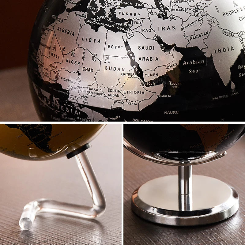 Retro World Globe Modern Learning World Map Home Decor