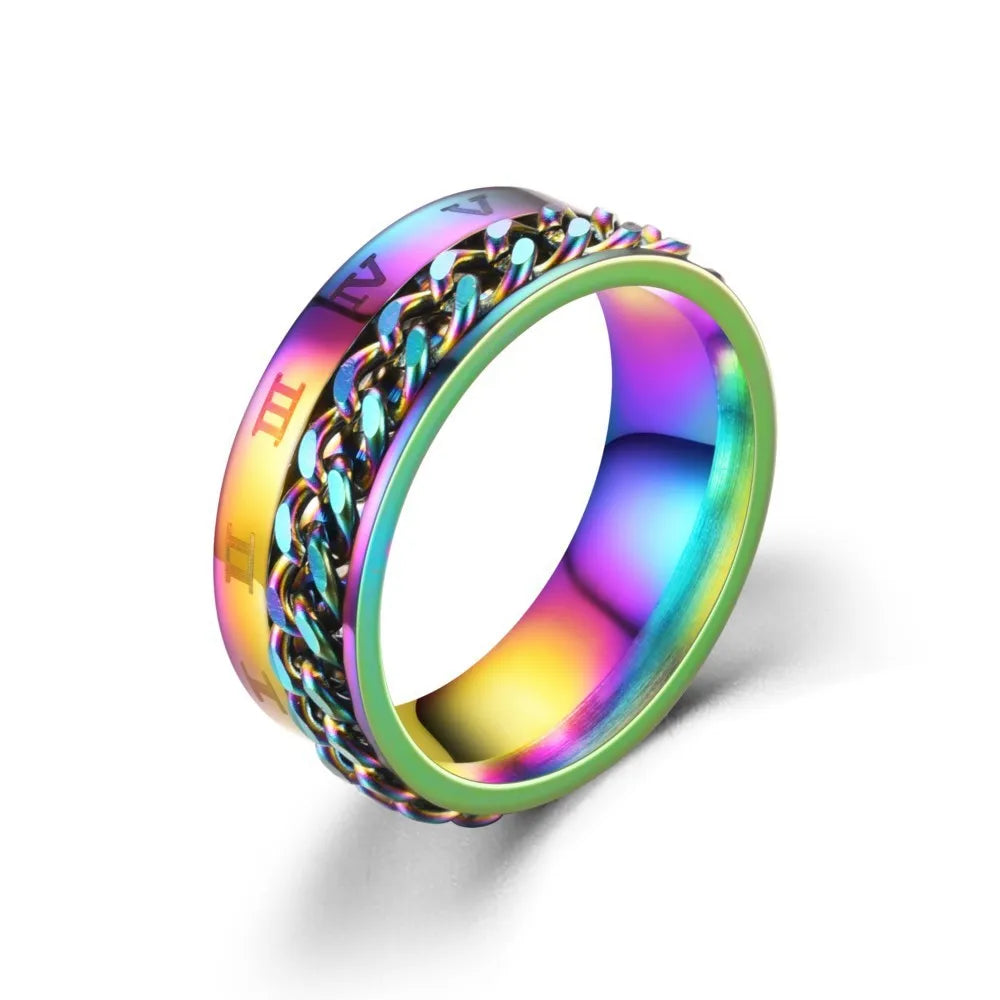 Titanium Steel Chain Rings: Rotatable Spinner Design