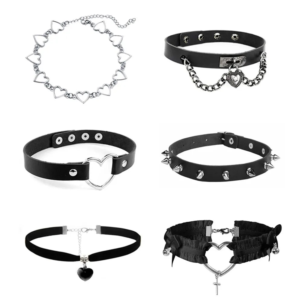 Sexy Trendy Vintage Charm Round Gothic Collar Necklaces Women Punk Choker Necklace