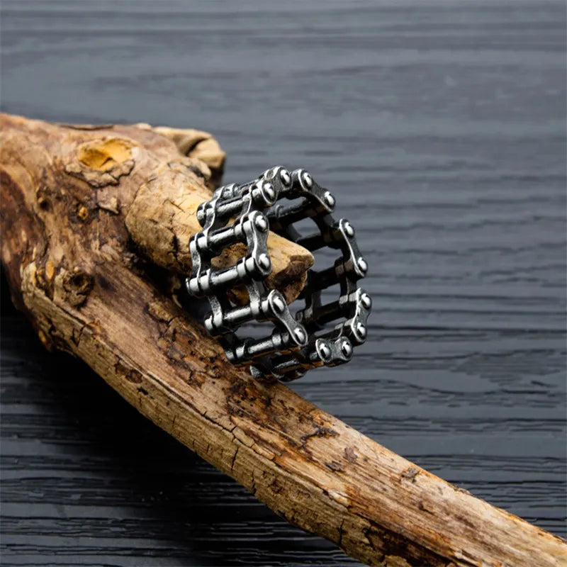 Bicycle Chain Ring: Punk Rock Stainless Steel