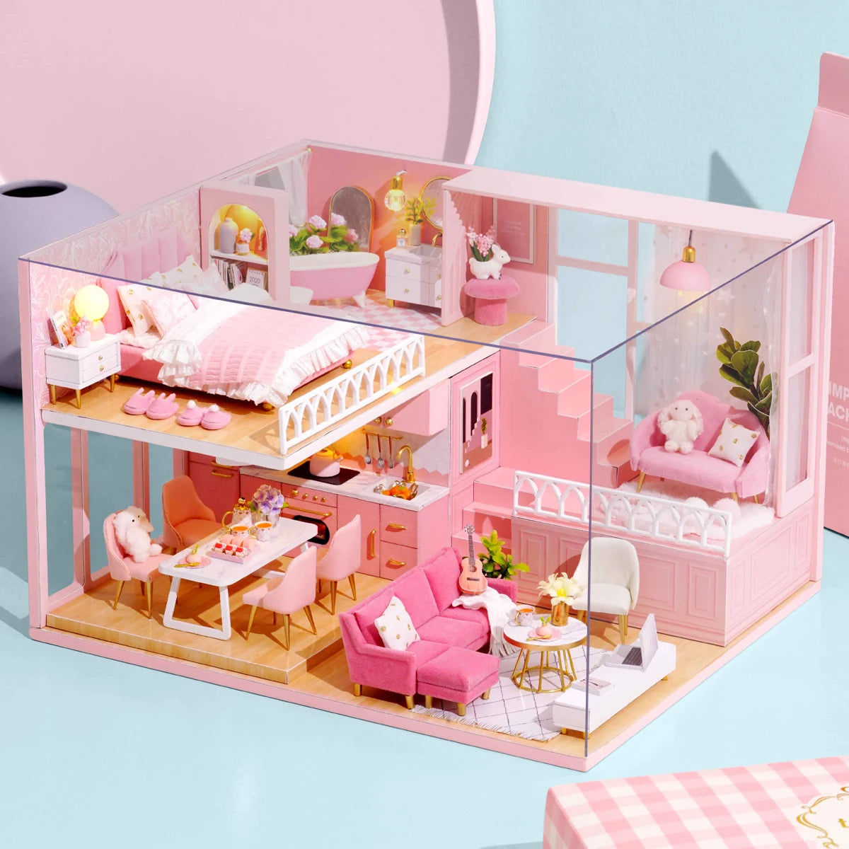 DIY 3D Puzzle: Mini Princess Doll House Kit with Furniture