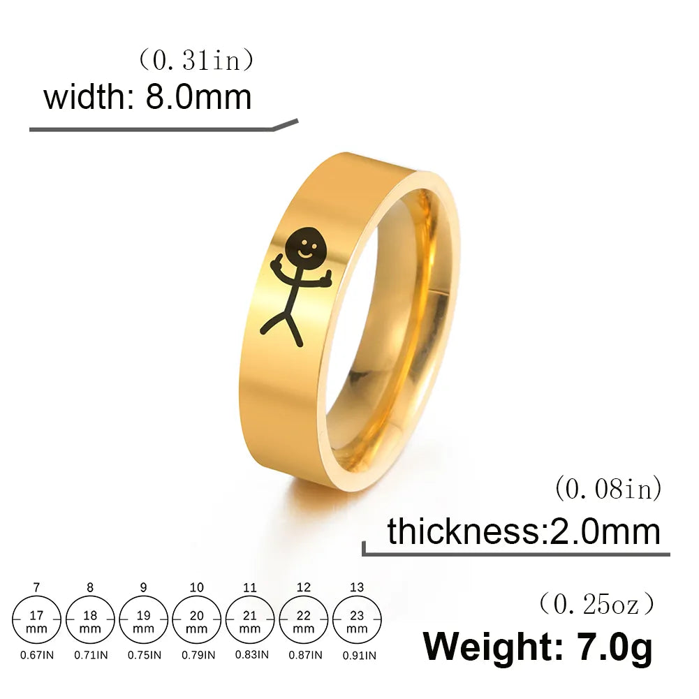 Dreamtimes Middle Finger Stickman Ring: Hip Hop Humor