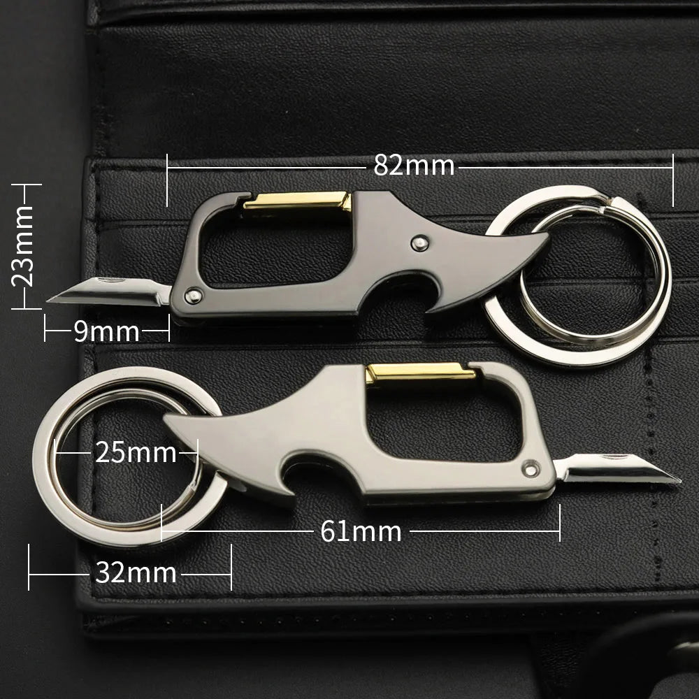 Mini Knife Keychain Foldable Personalized Lettering Multi-Functional Bottle Opener