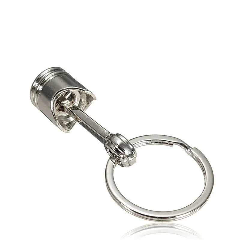 Car Engine Piston Style Keychain Key Ring Creative Metal Piston Model