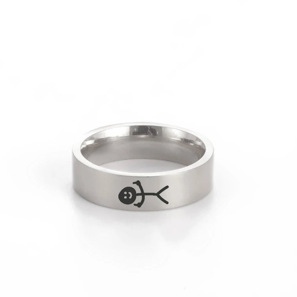 Dreamtimes Middle Finger Stickman Ring: Hip Hop Humor