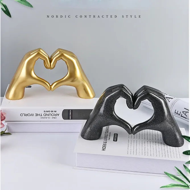 Heart Gesture Sculpture: Nordic Love for Your Home