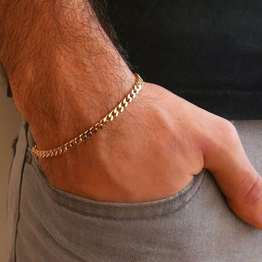 Chunky Cuban Link Bracelet: Classic Punk Statement