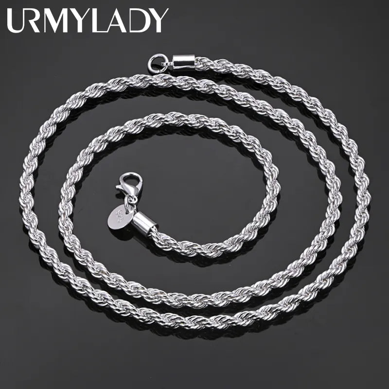 Silver Rope Necklace, 16-24 inches. Elevate Your Charm. Quality Unmatched.