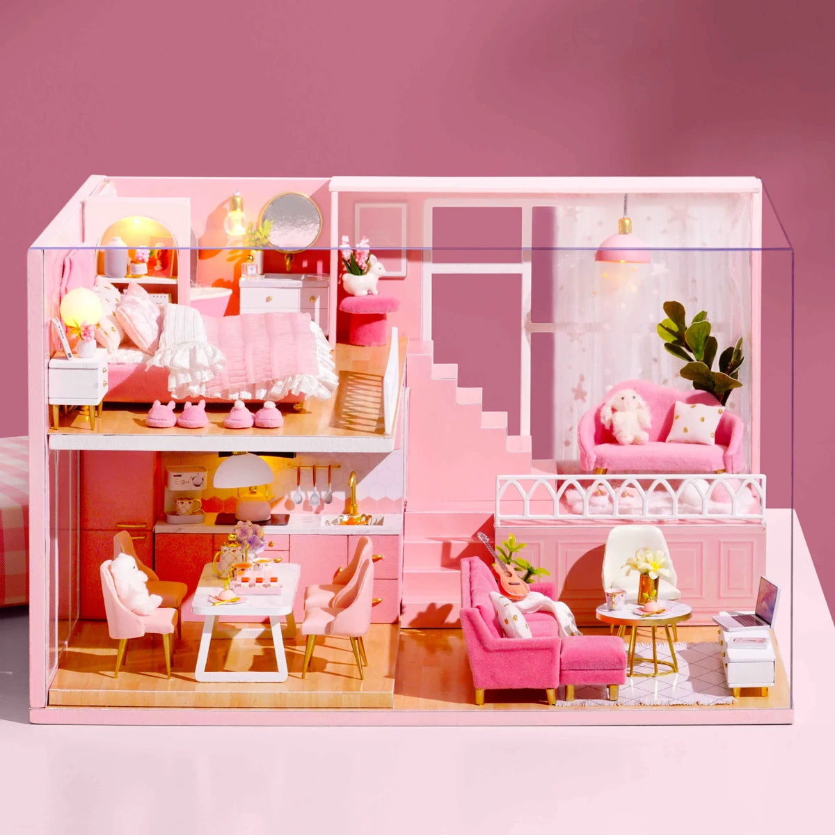 DIY 3D Puzzle: Mini Princess Doll House Kit with Furniture