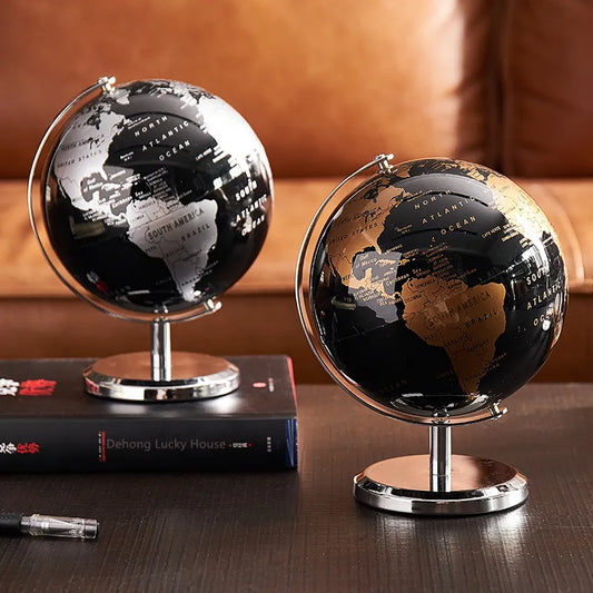 Retro World Globe Modern Learning World Map Home Decor