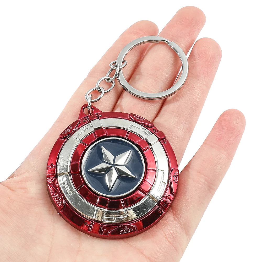 Metal Weapon Keychain Steve Rogers Shield Keyrings