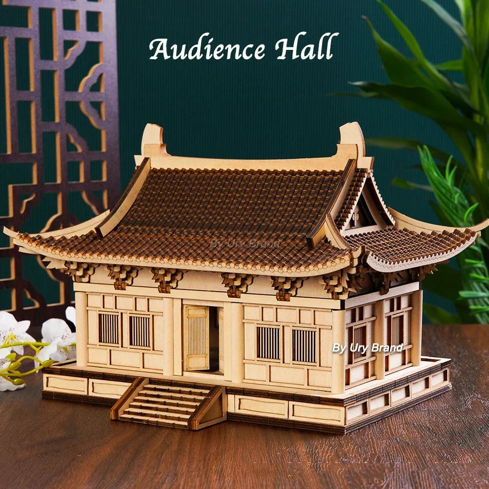 DIY 3D Puzzle: Traditional Chinese Wooden House with Light