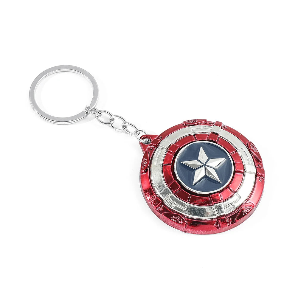 Metal Weapon Keychain Steve Rogers Shield Keyrings