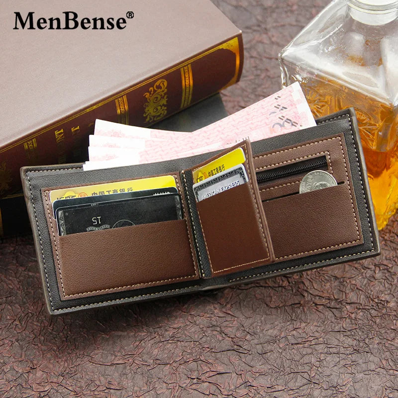 Youthful Tri-fold Wallet with Multi-card Slots, Zipper Coin Purse, and Passport