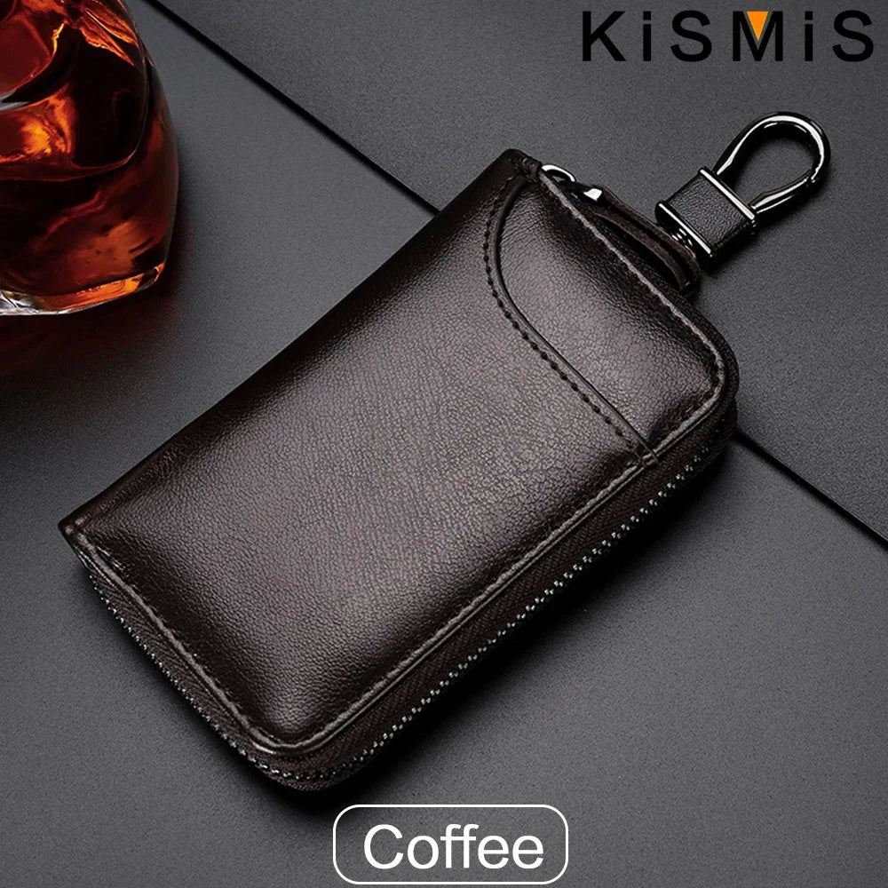 Genuine Leather KeyChain Unisex Key Bag Multifunction Organizer