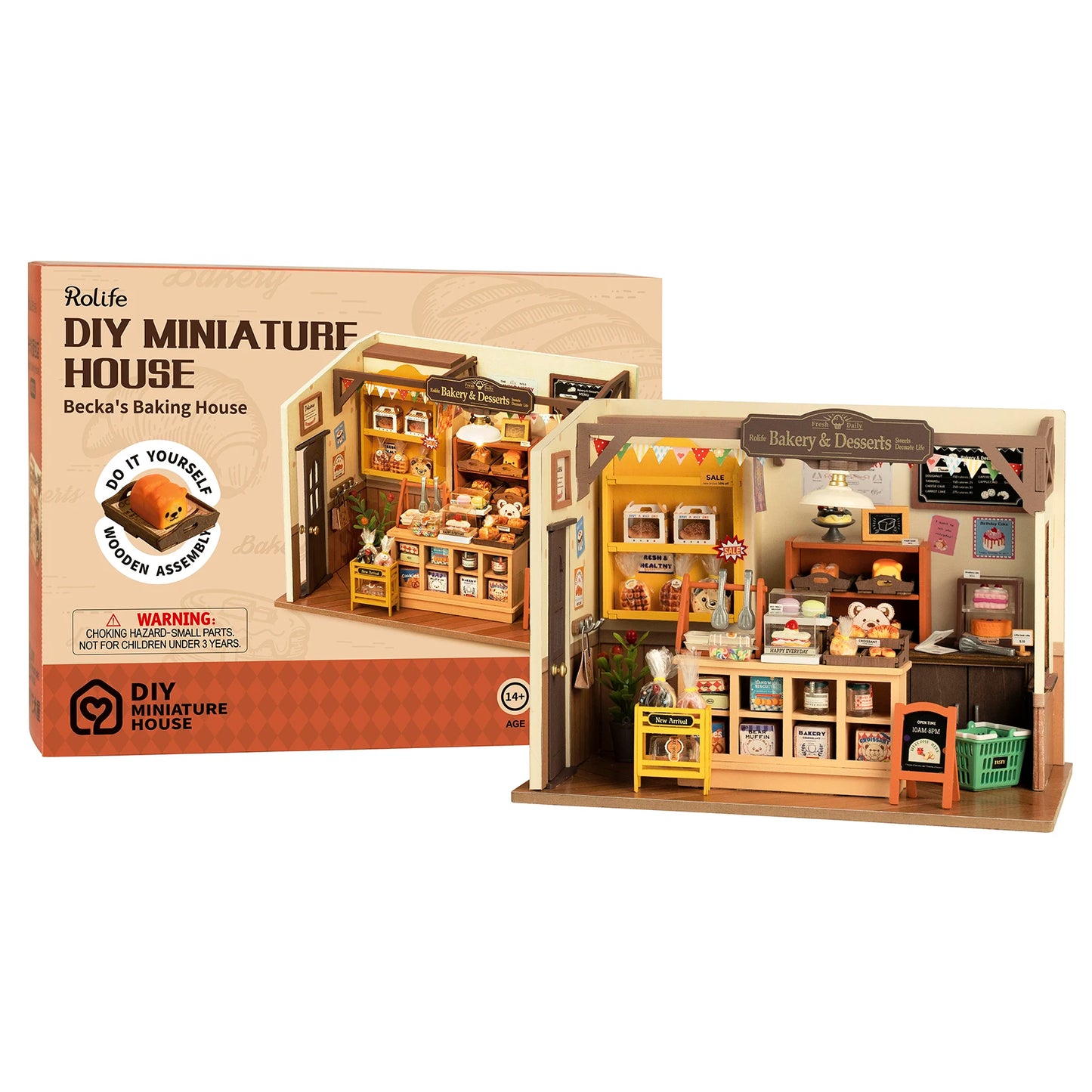 Robotime 3D Wooden Rolife Becka's Baking House DIY Miniature House