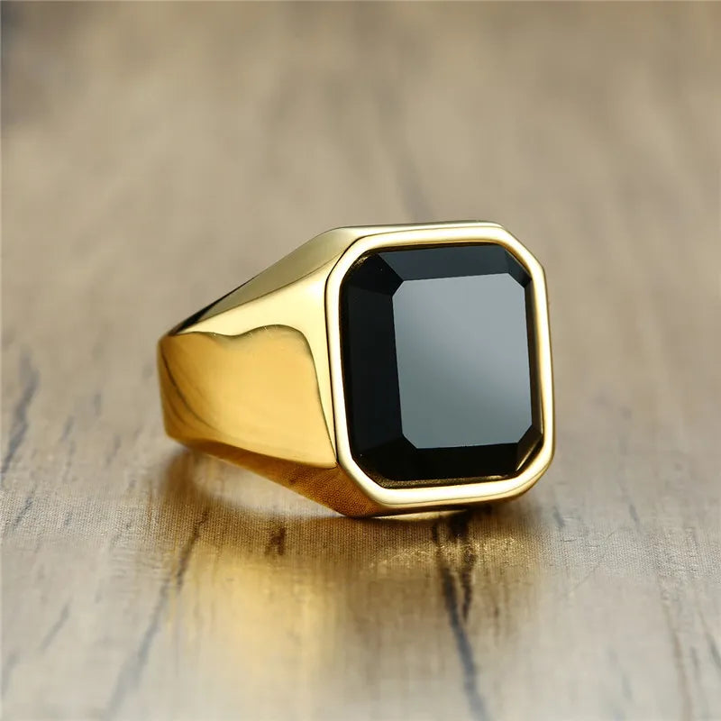 Metal Geometric Rings: Bold Punk Fashion