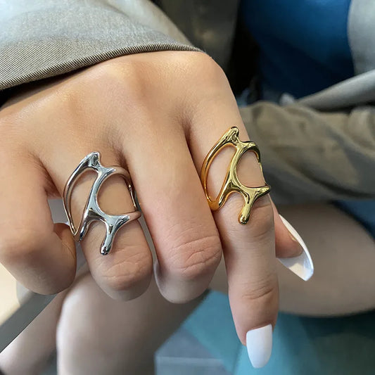 Adjustable Silver Rings: Trendy, Elegant, Irregular