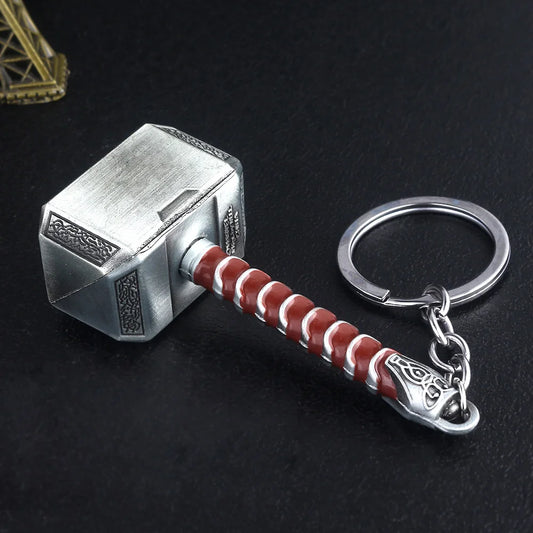 Thor Hammer Metal Keychain Movie Bat Person Key Ring