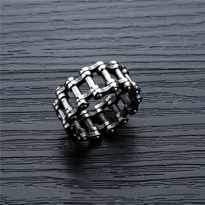 Bicycle Chain Ring: Punk Rock Stainless Steel