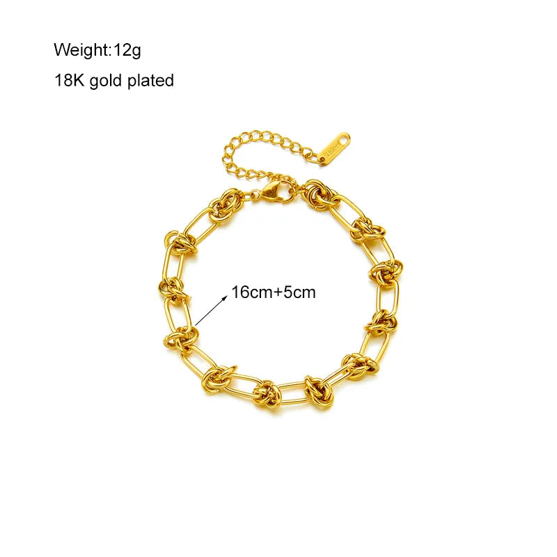 316L Stainless Steel Chain Bracelet: Classic Gold & Silver