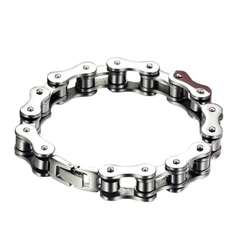 Biker Chain Bracelet: Retro Punk Titanium Fashion