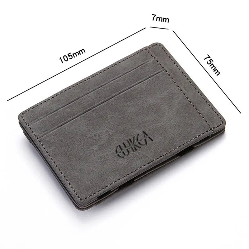 Mini Men Card Holder Wallets Zipper Coin Pocket Slim Magic Male Walle