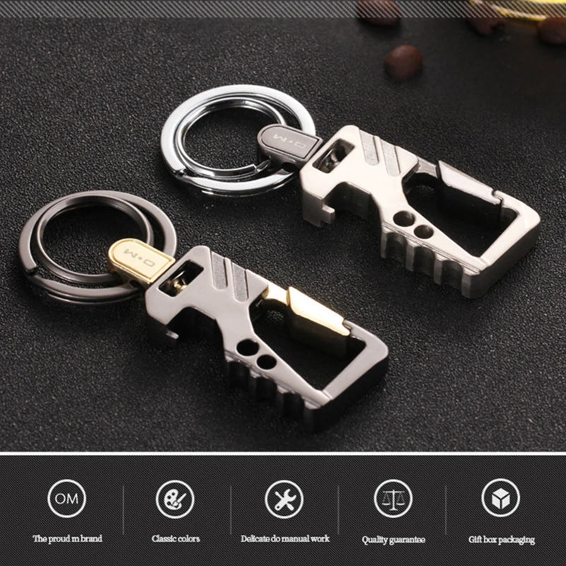 Multifunctional Men's Key Chain Metal Waist Chain Bottle Opener Pendant Gift