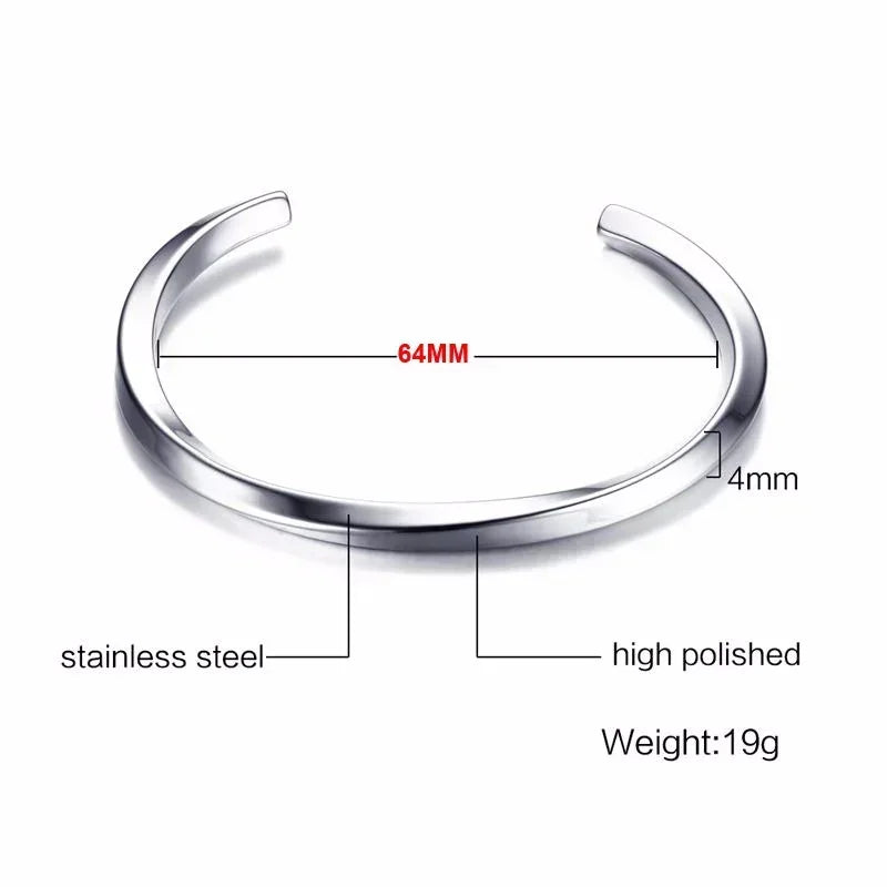 Twisted Stainless Steel Bangles: Simple, Delicate Fashion