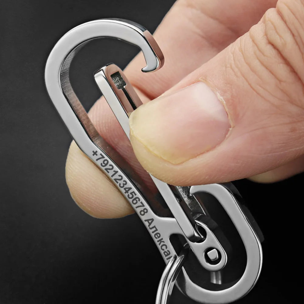 Stainless Steel Keychain Custom Lettering High-grade Keyring