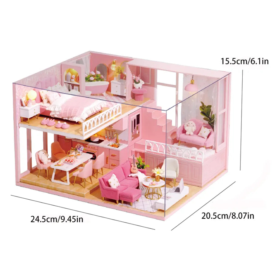 DIY 3D Puzzle: Mini Princess Doll House Kit with Furniture