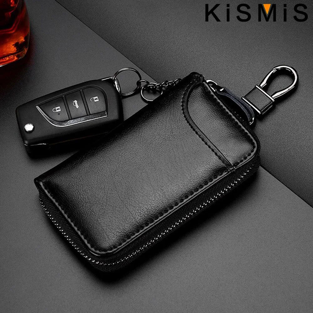 Genuine Leather KeyChain Unisex Key Bag Multifunction Organizer