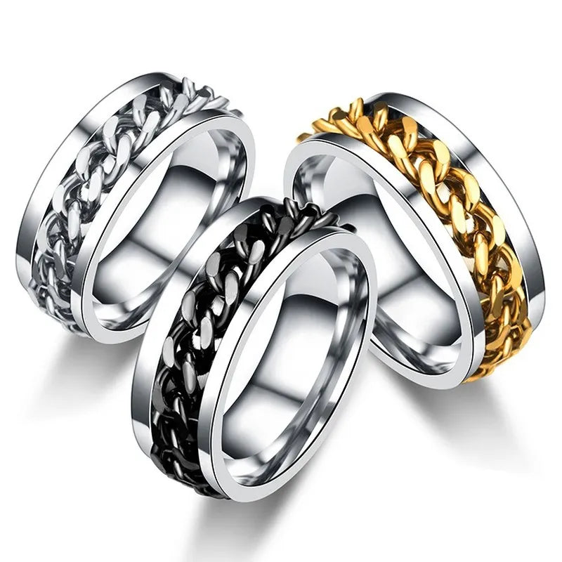 Titanium Steel Chain Rings: Rotatable Spinner Design