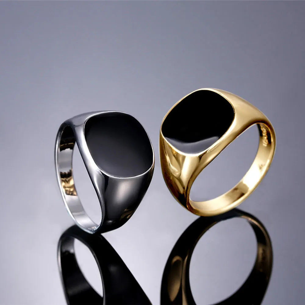 Metal Geometric Rings: Bold Punk Fashion