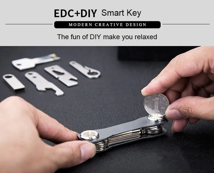 Aluminum Key Wallet DIY Keychain EDC Pocket Keyholder