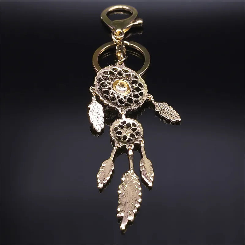 Dream Catcher Shinny Crystal Key Chain