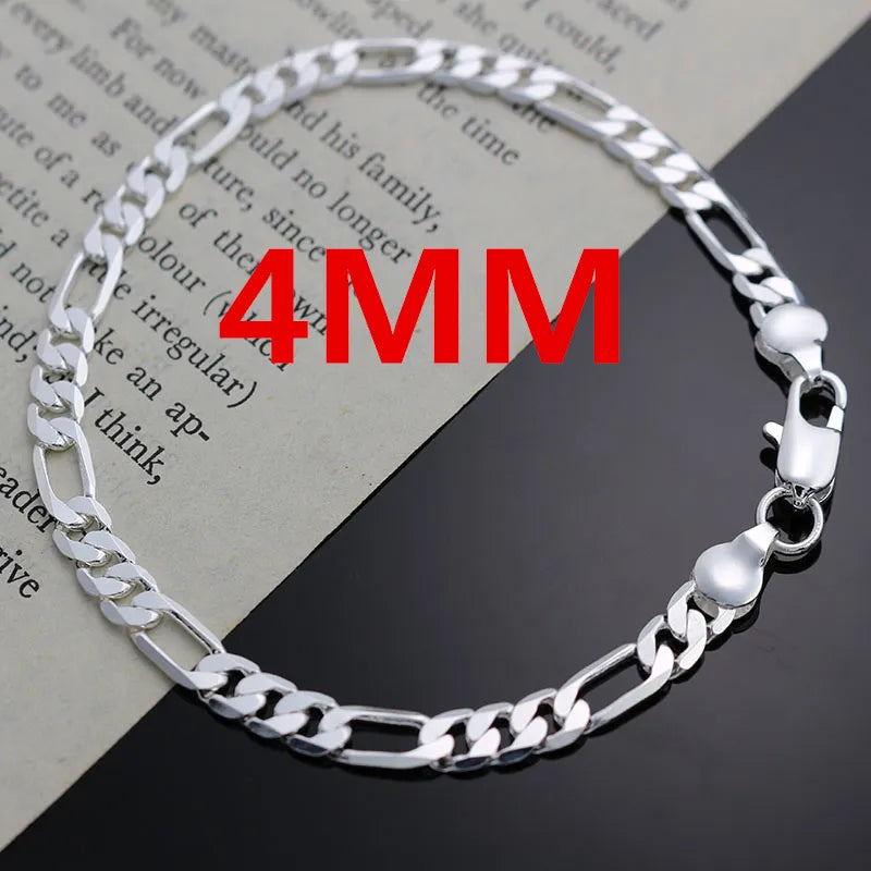 Noble 925 Sterling Silver 4MM Chain Set