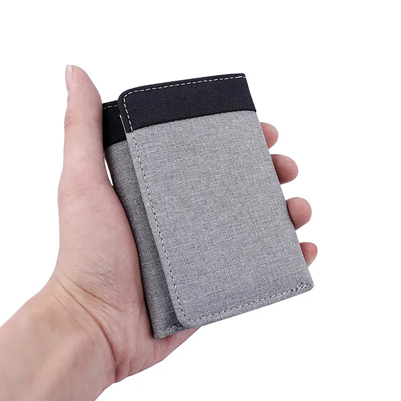 Canvas Wallet Men ID/photo Holders Black/blue/gray Card Holder Wallet